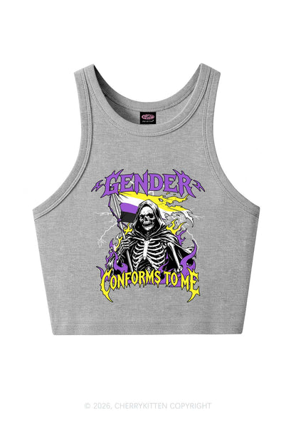 Gender Conforms To Me Pride Y2K Crop Tank Top Cherrykitten