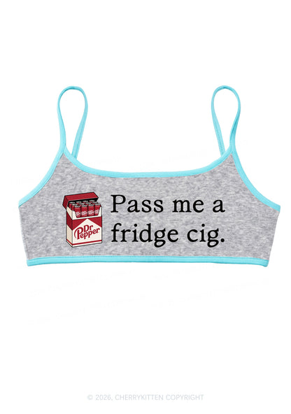 Pass Me A Fridge Cig Red Drinks Y2K Super Crop Cami Cherrykitten