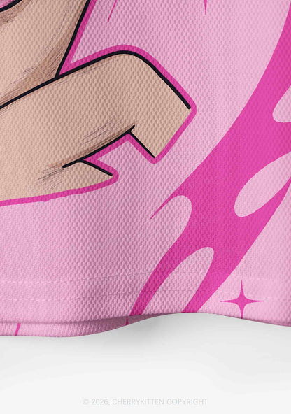 Lesbian Kissing Pride Y2K Crop Sport Jersey Shirts Cherrykitten