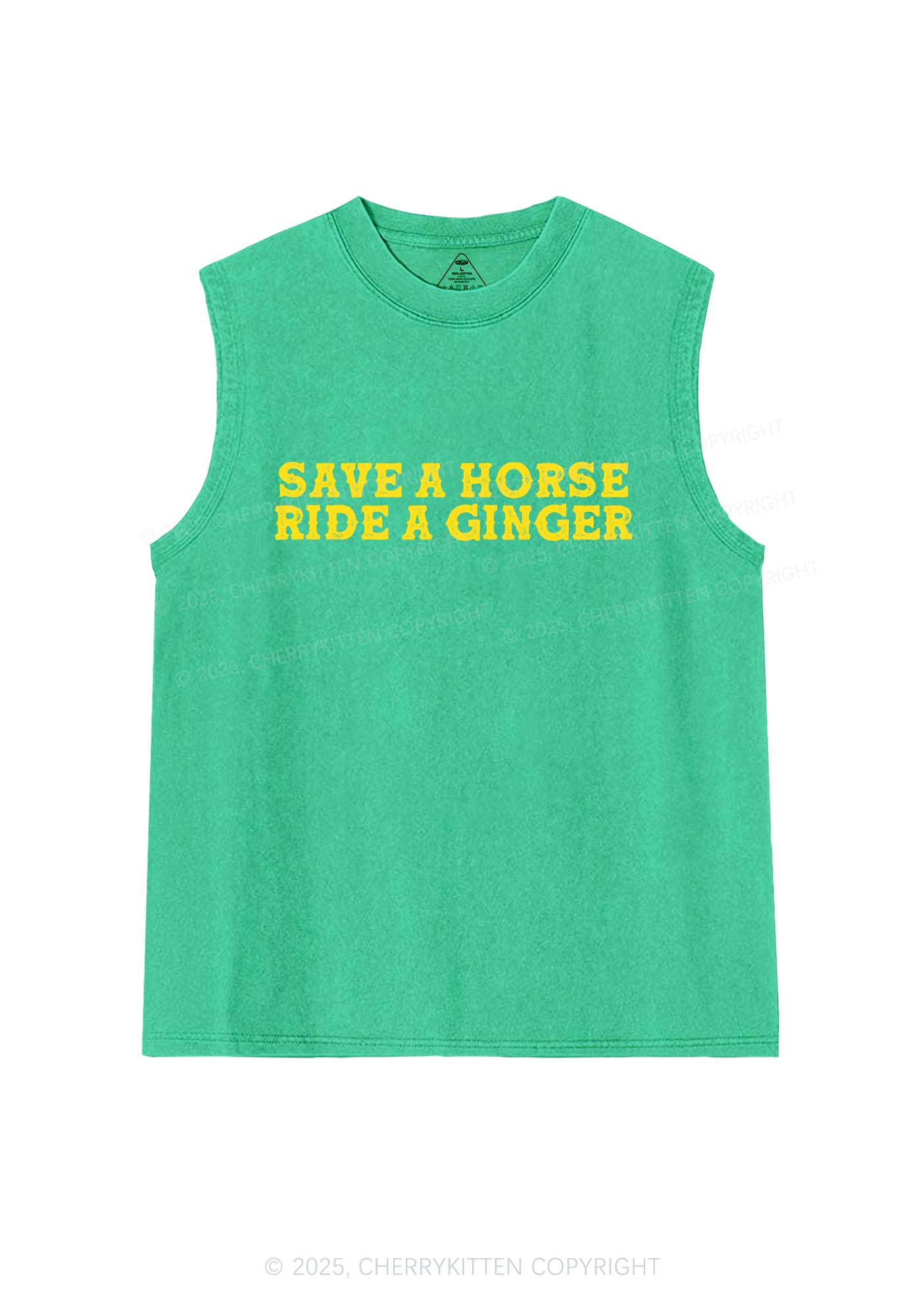 Ride A Ginger Y2K Washed Muscle Tank Cherrykitten