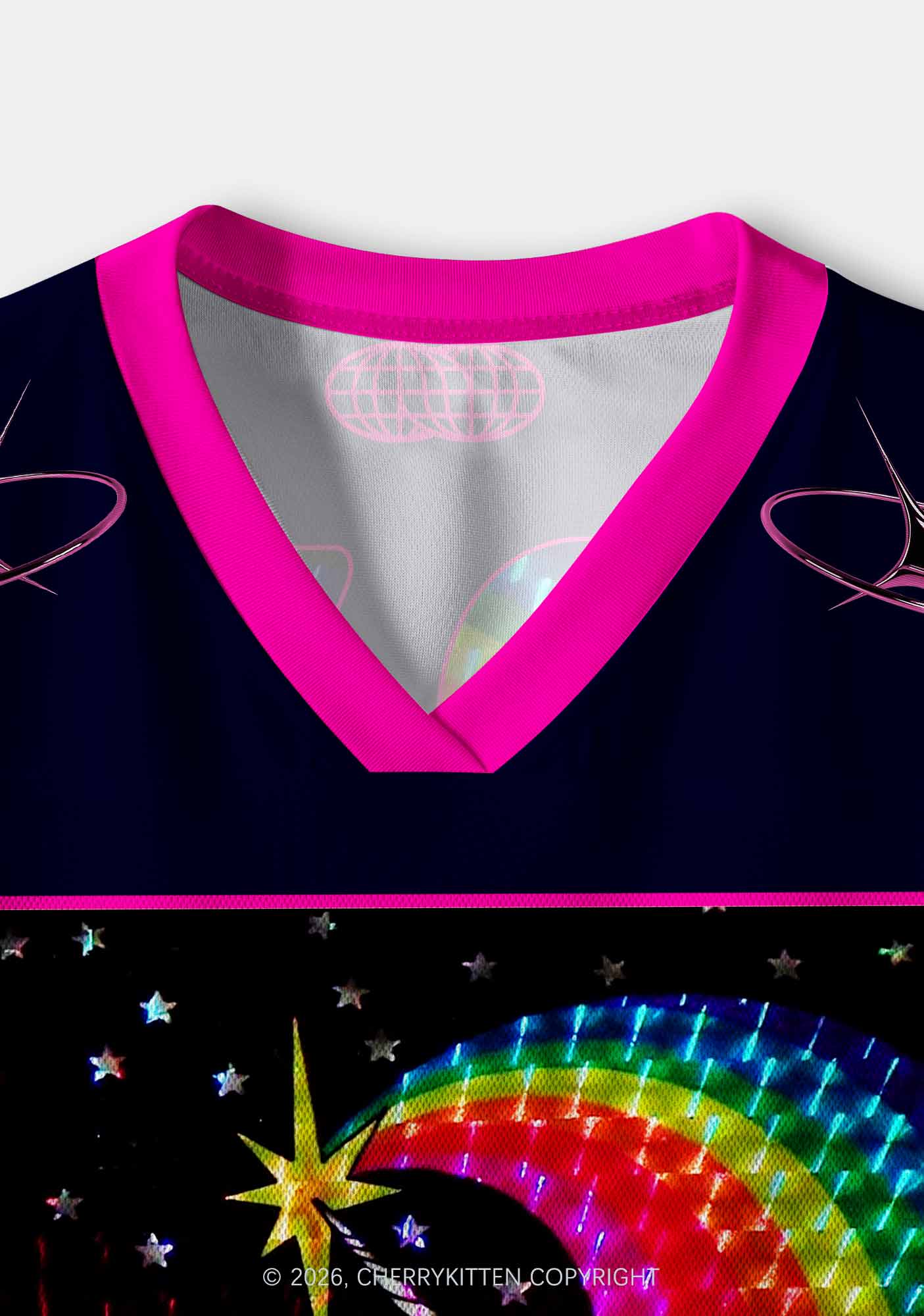 Princess Unicorn Rainbow Y2K Crop Sport Jersey Shirts Cherrykitten