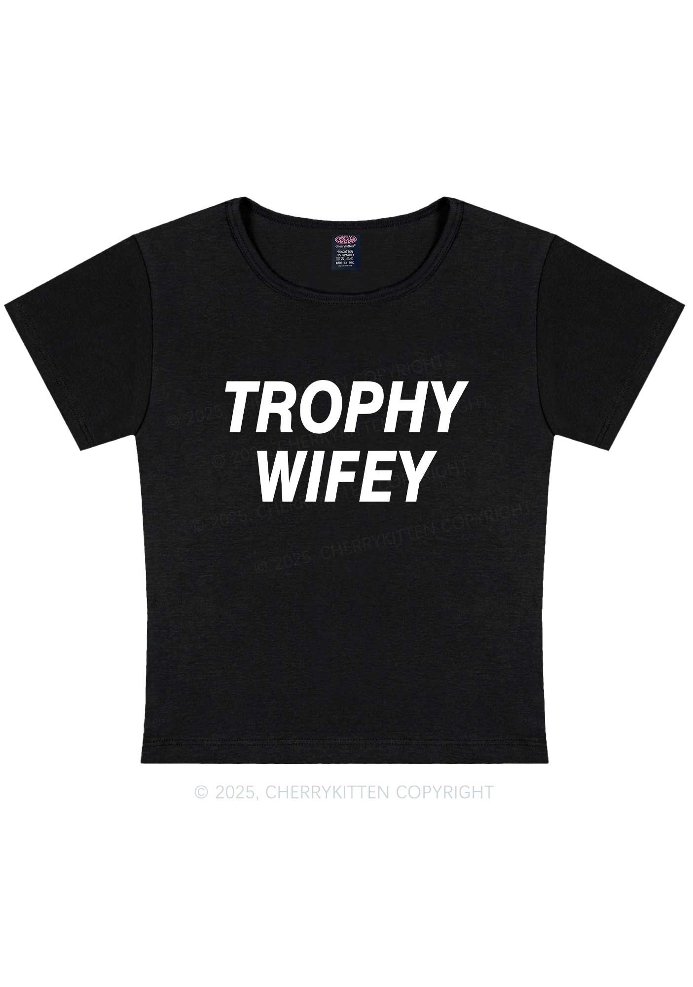 Trophy Wifey Y2K Baby Tee Cherrykitten