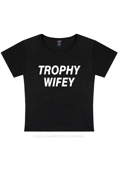 Trophy Wifey Y2K Baby Tee Cherrykitten
