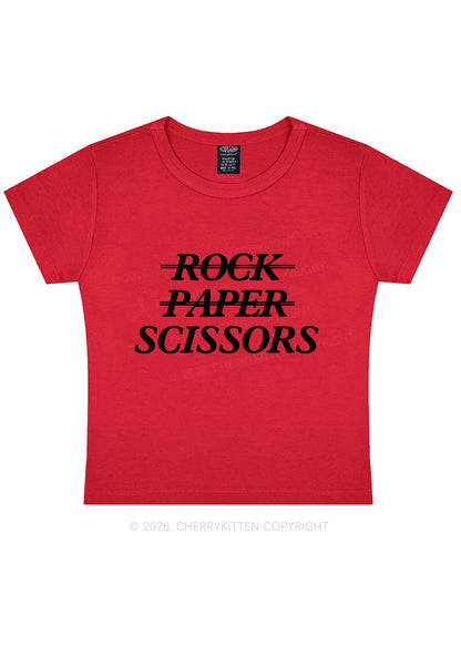 Rock Paper Scissors Pride Y2K Baby Tee Cherrykitten