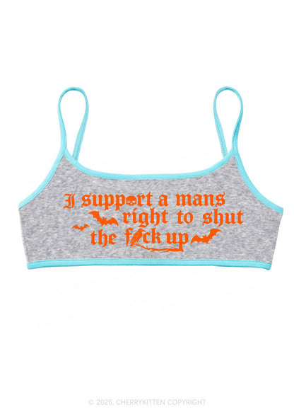Halloween Gothic Support Mans Right Y2K Super Crop Cami Cherrykitten
