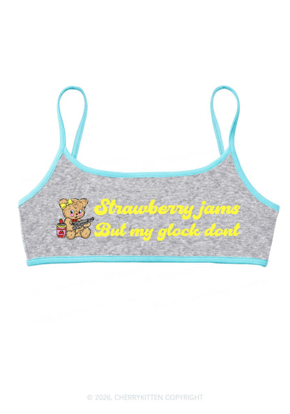 Strawberry Jams Bear Y2K Super Crop Cami Cherrykitten