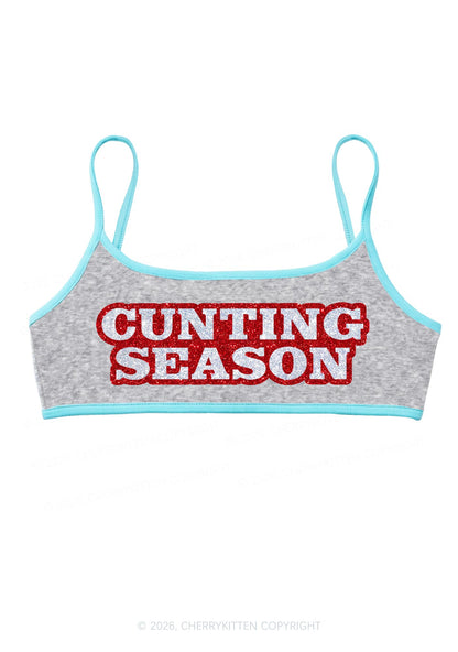 Glitter Cxxting Season Y2K Super Crop Cami Cherrykitten