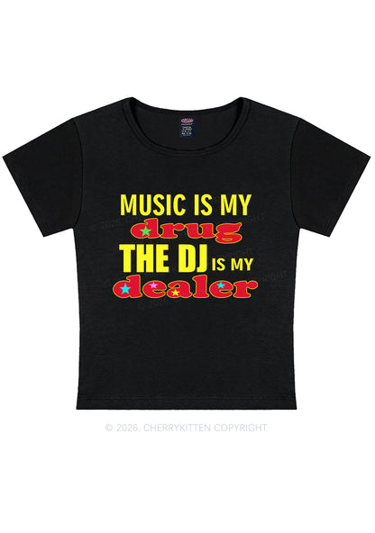 Music Is My Drxg Y2K Baby Tee Cherrykitten