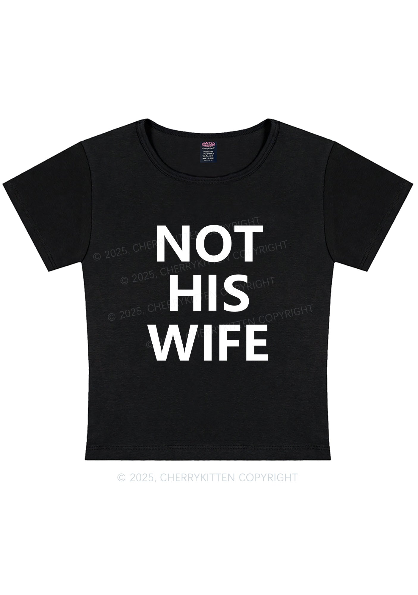 Not His Wife Y2K Baby Tee Cherrykitten