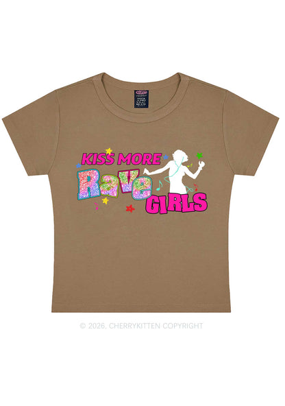 Kiss More Rave Girls Y2K Baby Tee Cherrykitten