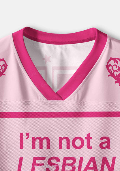 Im Not A Lesbian Pride Y2K Crop Sport Jersey Shirts Cherrykitten