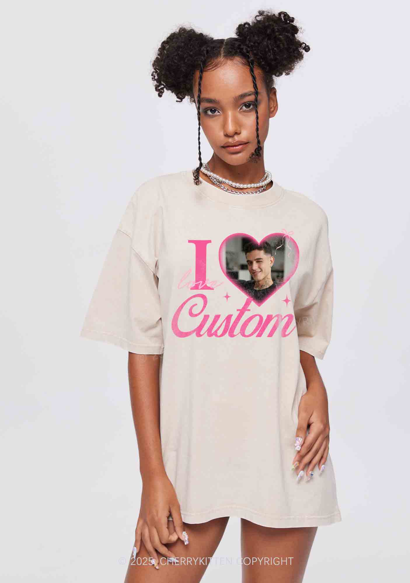 I Love Custom Y2K Valentine's Day Couple Shirt Cherrykitten