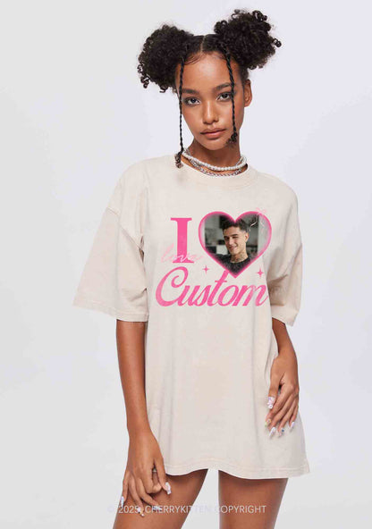 I Love Custom Y2K Valentine's Day Couple Shirt Cherrykitten