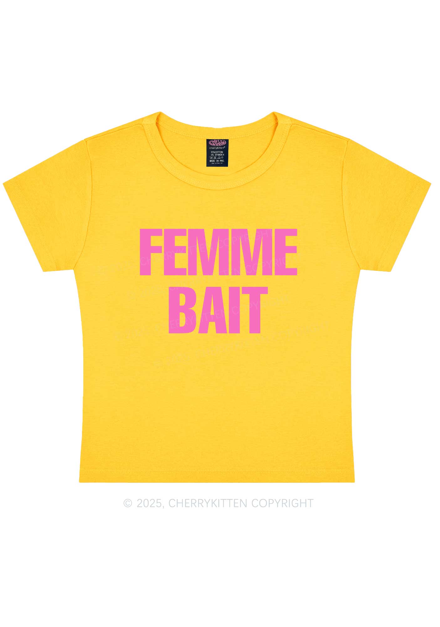 Femme Bait Y2K Baby Tee Cherrykitten