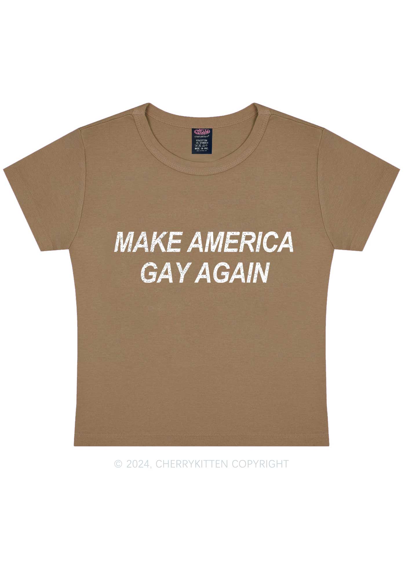 Make America Gay Again Y2K Baby Tee Cherrykitten