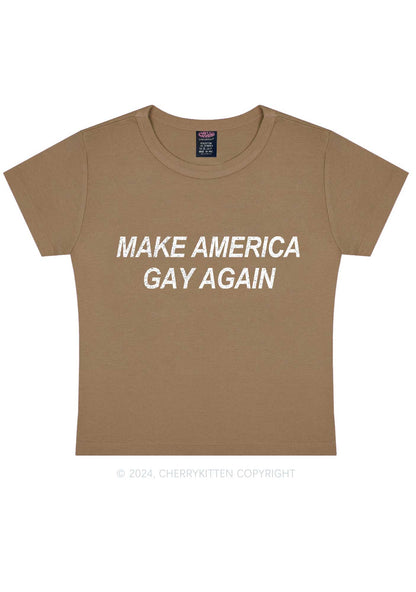 Make America Gay Again Y2K Baby Tee Cherrykitten