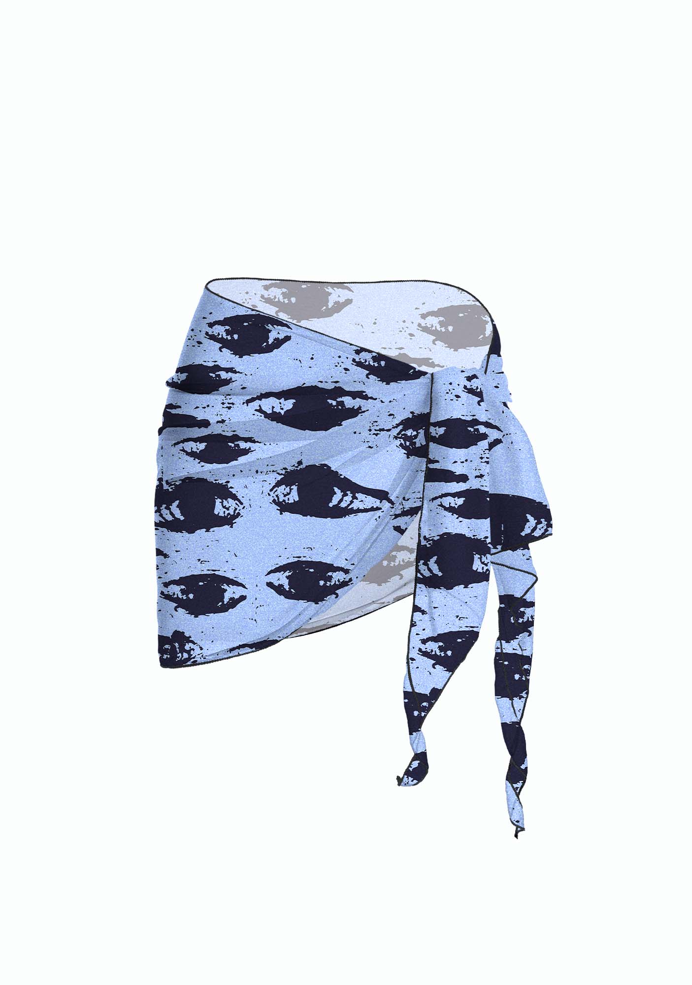Eyes In The Blue Y2K Print Bikini Set Cherrykitten