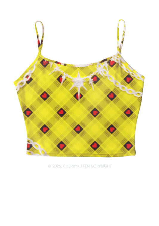 Star Chain and Hearts Y2K Mesh Cami Tank Cherrykitten