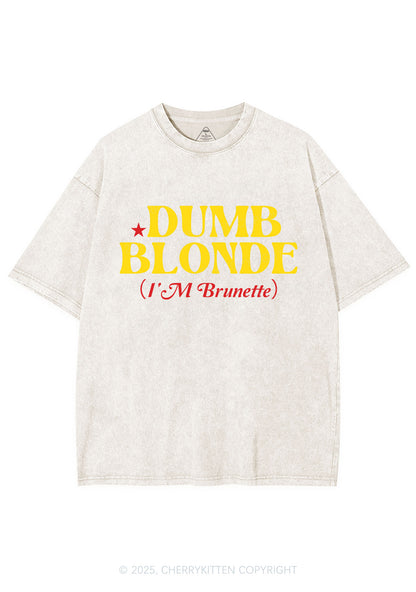 Dumb Blonde Brunette Y2K Shirts Washed Tee Cherrykitten