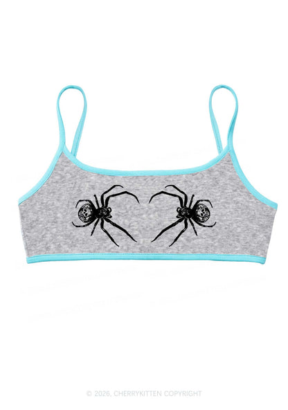 Skull Spider Y2K Super Crop Cami Cherrykitten
