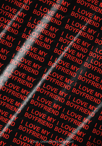 I Love My Boyfriend Y2K Pet Tank Top Cherrykitten