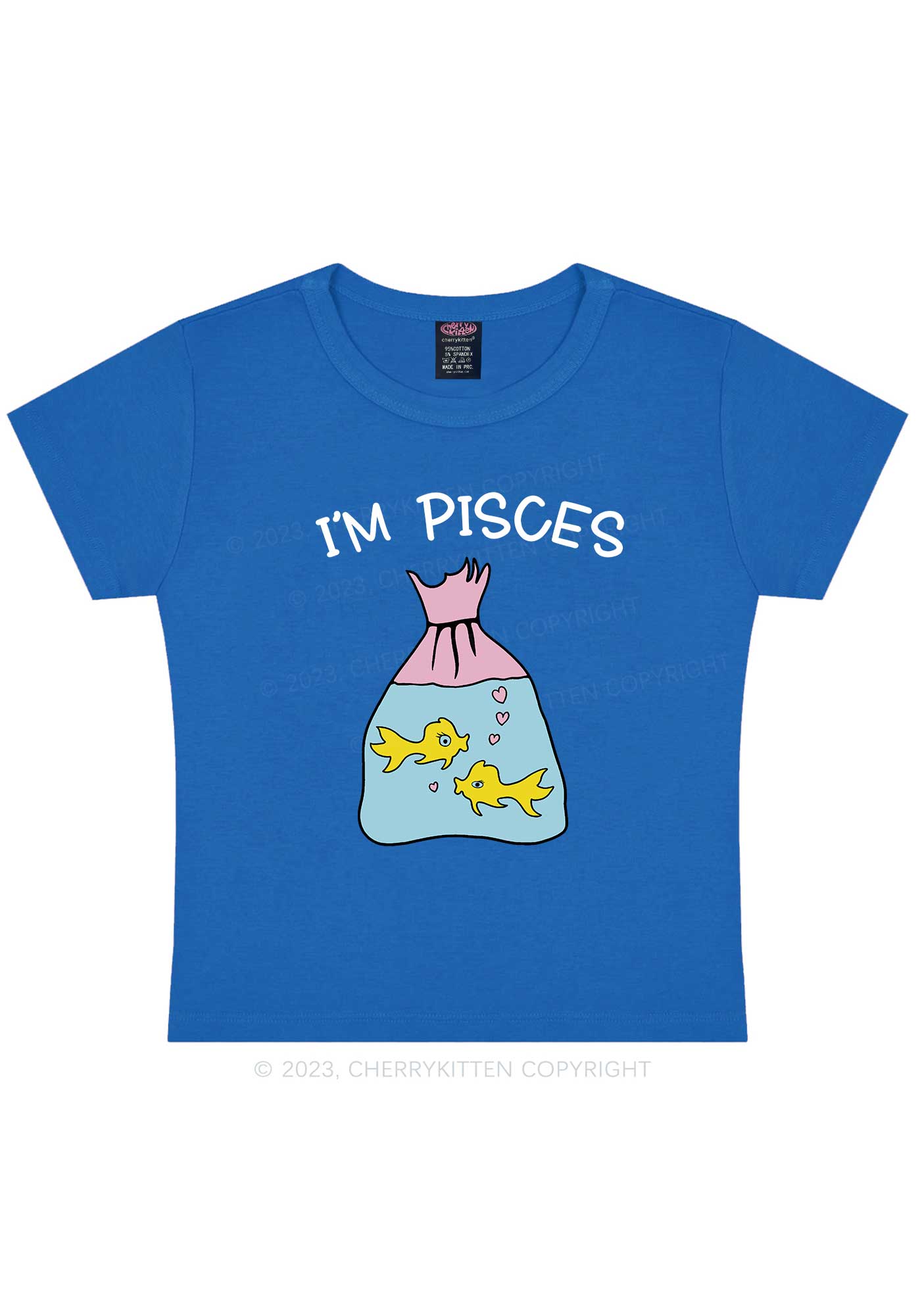 I'm Pisces Y2K Baby Tee Cherrykitten