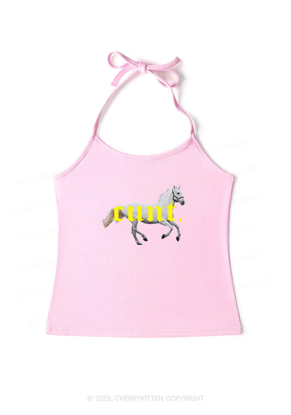 Cxxt Horse Y2K Halter Neck Cami Cherrykitten