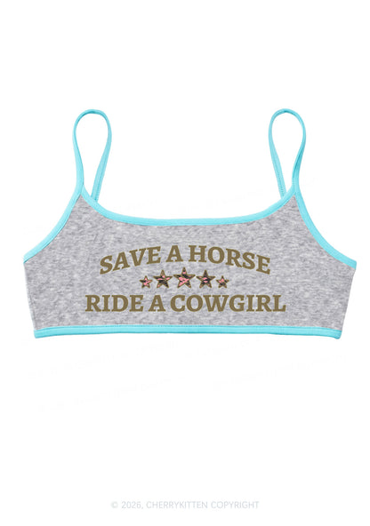 Ride A Cowgirl Stars Y2K Super Crop Cami Cherrykitten