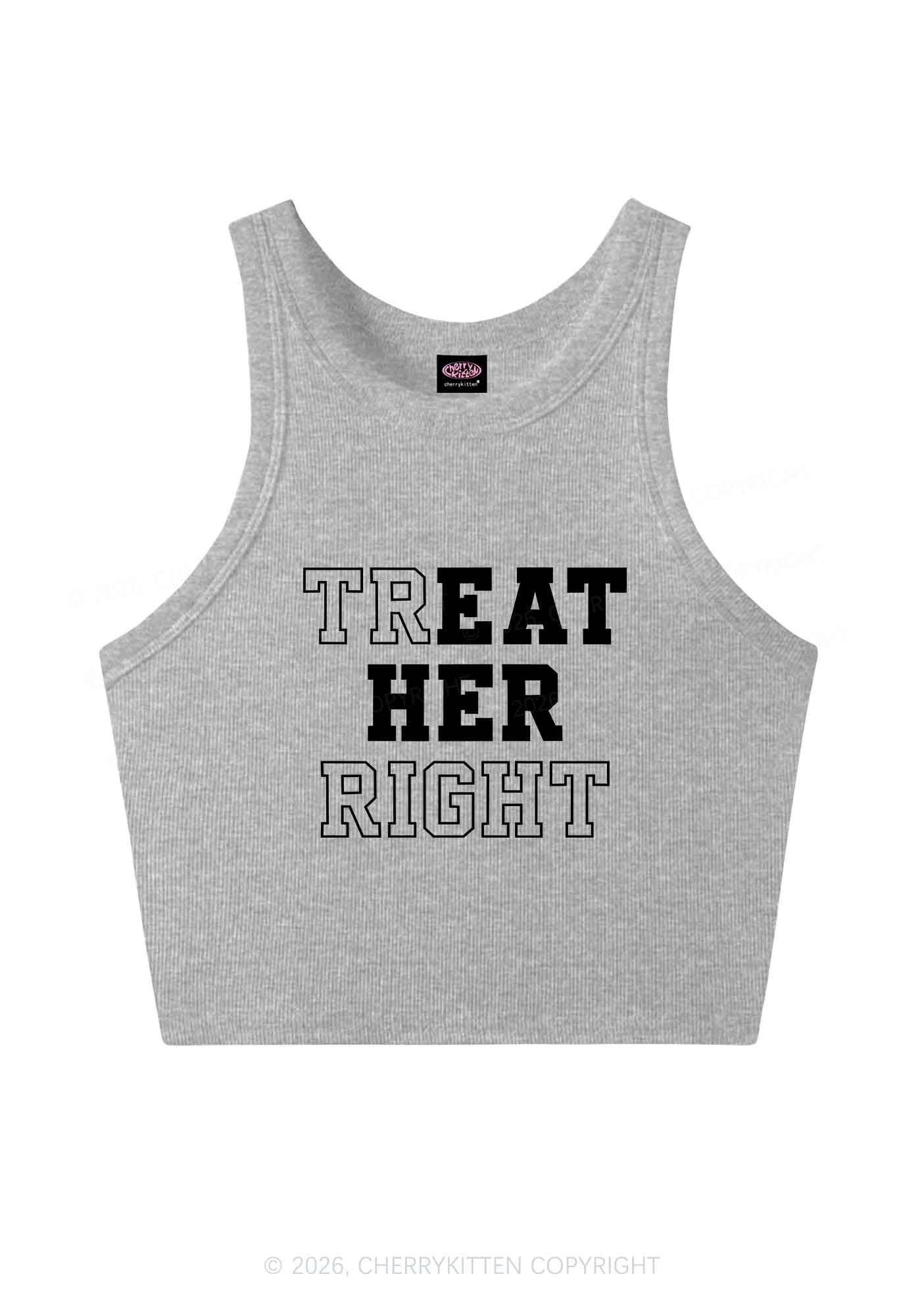 Eat Her Right Pride Y2K Crop Tank Top Cherrykitten
