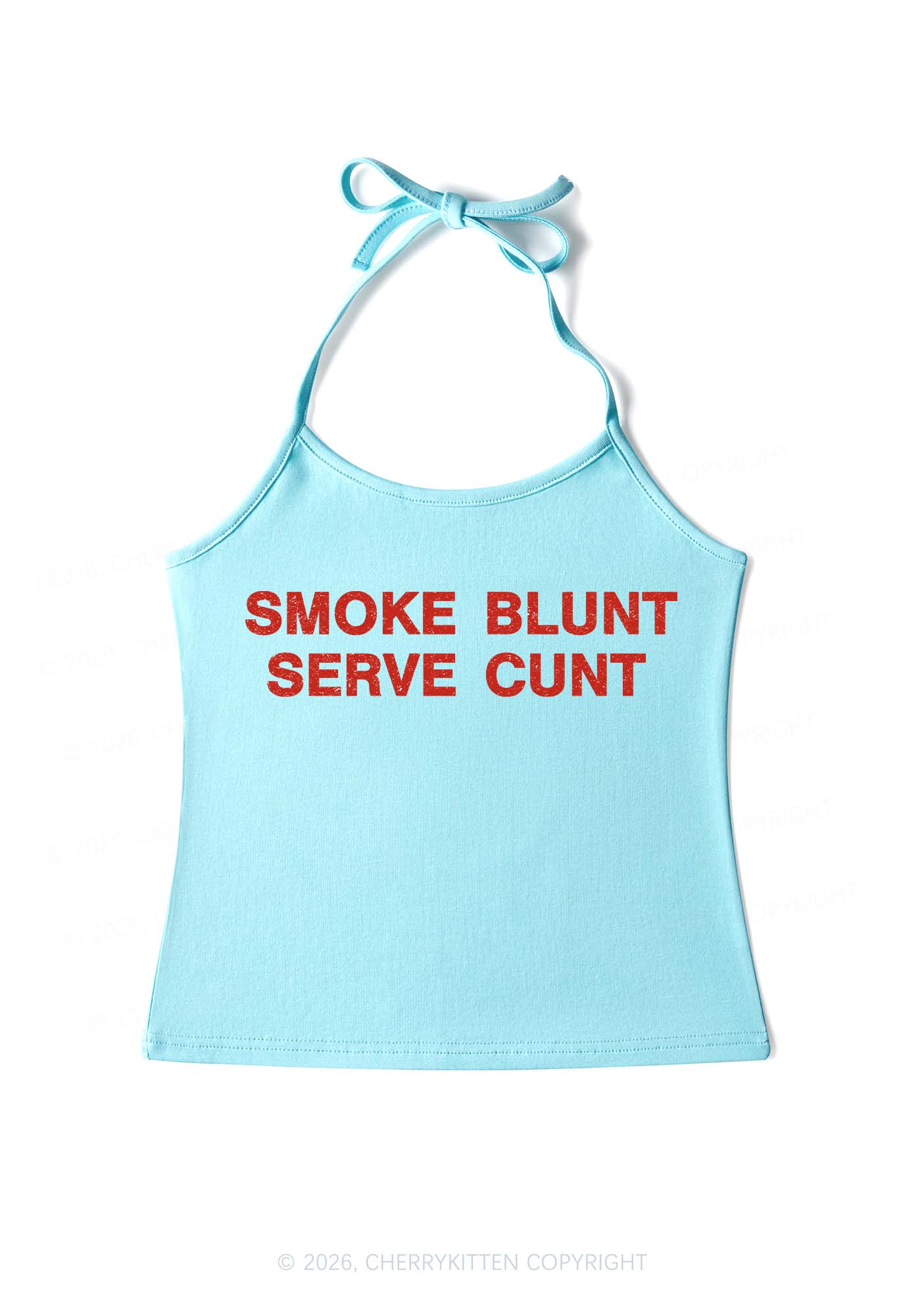 Smoke Blunt Y2K Halter Neck Cami Cherrykitten