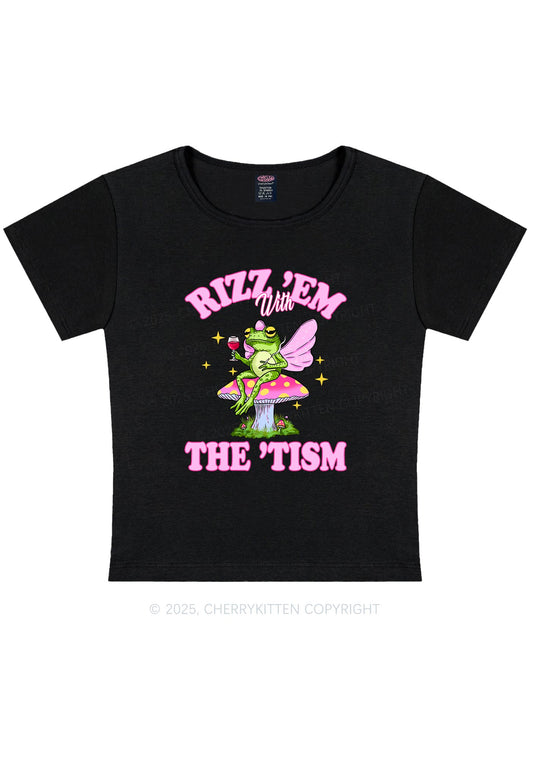 Fairy Frog Rizz Tism Y2K Baby Tee Cherrykitten