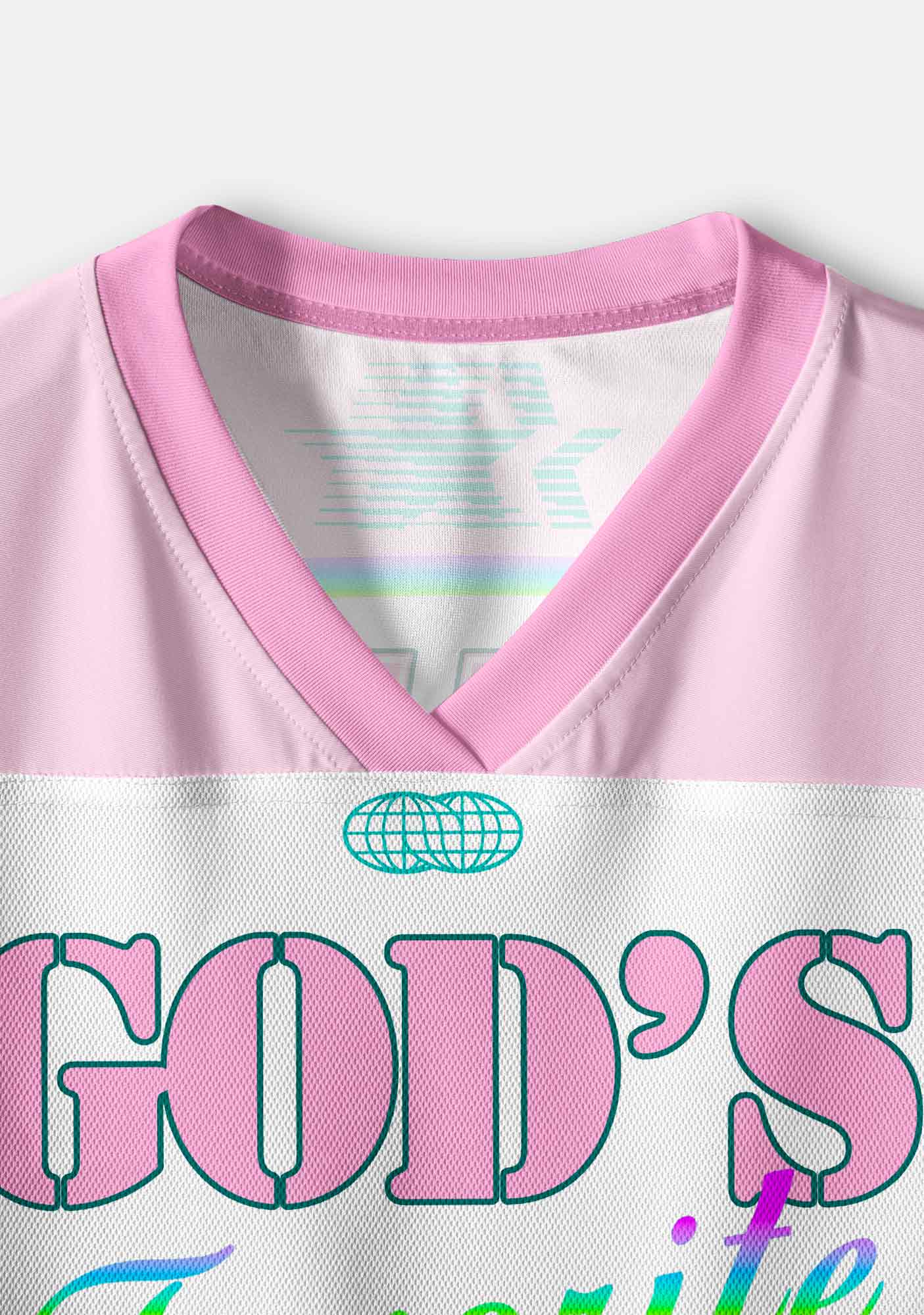 Rainbow Stripe Gods Favorite Fag Pride Y2K Crop Sport Jersey Shirts Cherrykitten