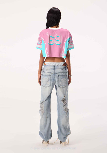 Baby Gay Pride Y2K Crop Sport Jersey Shirts Cherrykitten