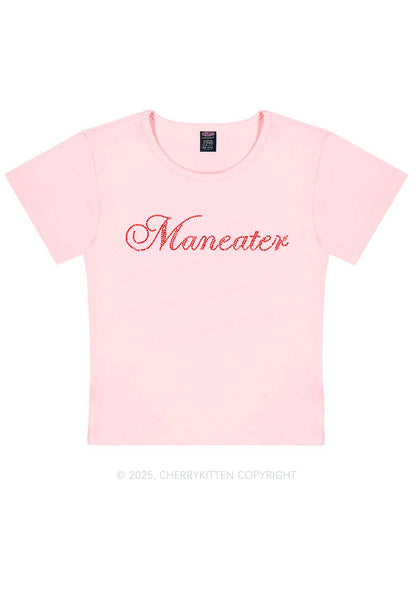 Rhinestone Maneater Y2K Baby Tee Cherrykitten
