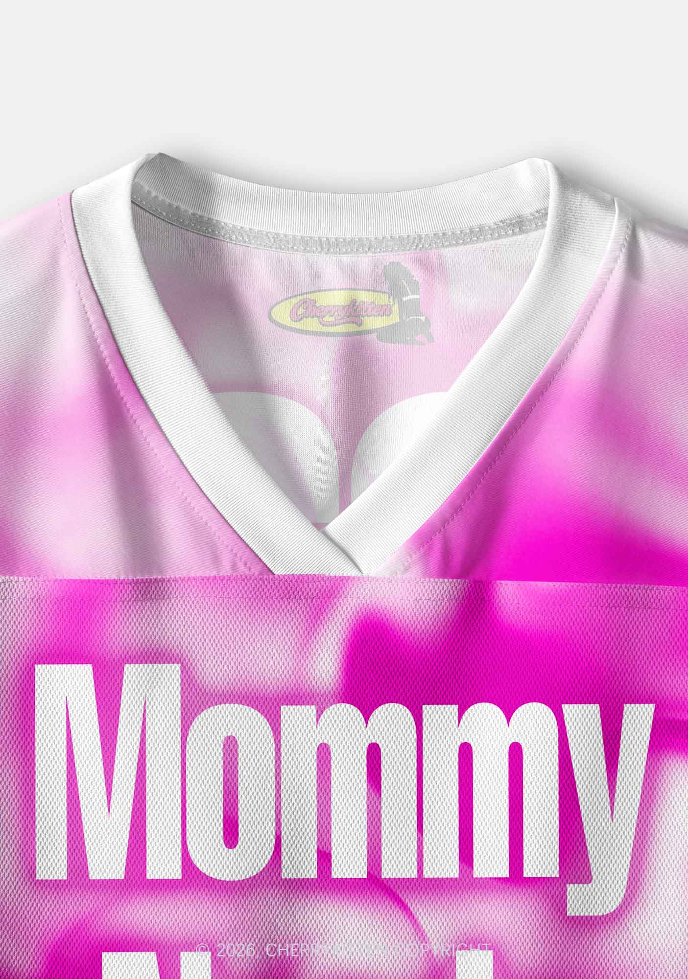 Mommy Needs A Cigarette Y2K Crop Sport Jersey Shirts Cherrykitten