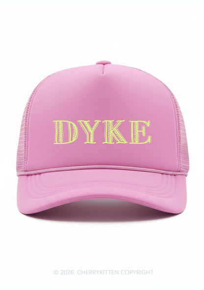 DYKE Pride Y2K Trucker Hat Cherrykitten
