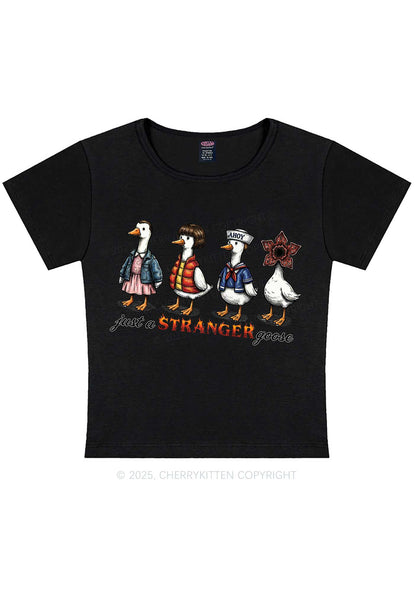 Just A Stranger Goose Y2K Baby Tee Cherrykitten