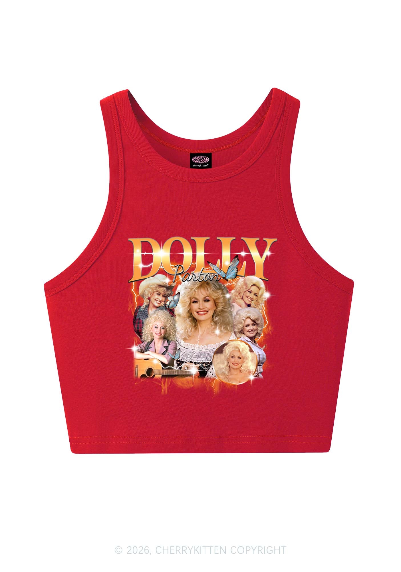 DP Vintage Portrait Y2K Crop Tank Top Cherrykitten