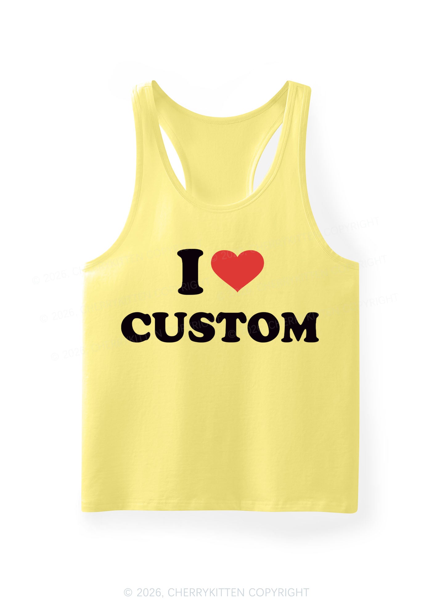 I Love Custom Personalized Y2K Men Racerback Tank Top Cherrykitten