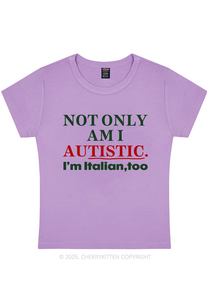 Not Only Autistic Y2K Baby Tee Cherrykitten