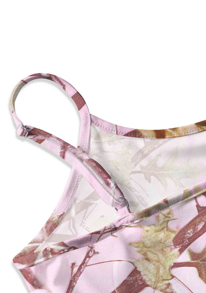 Pink Wood Deer Y2K Print Slip Dress Cherrykitten