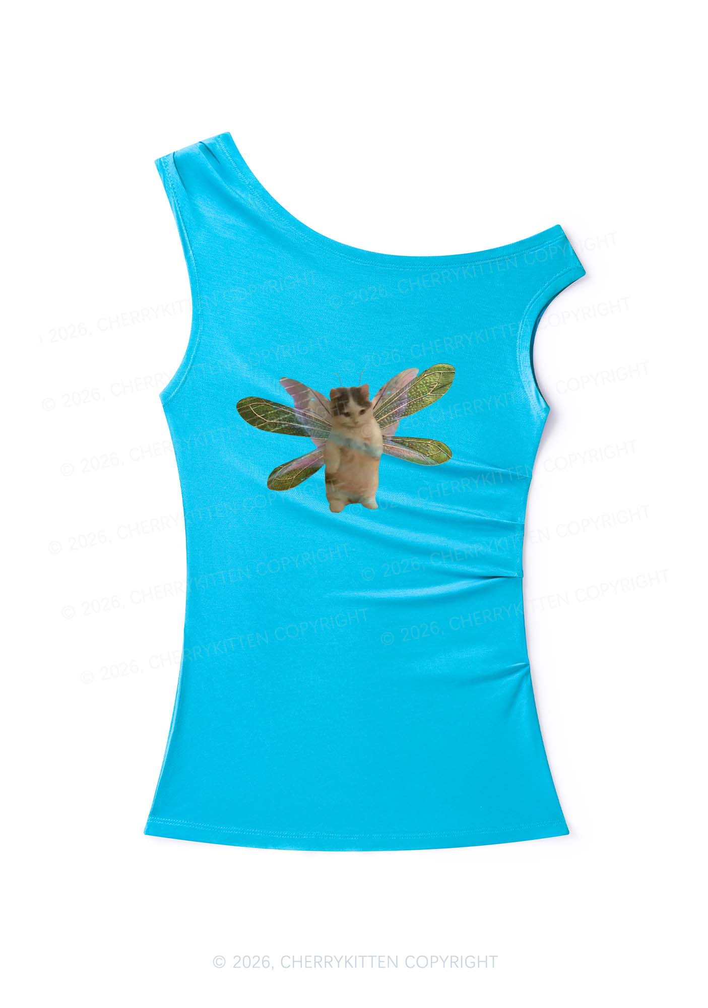 Fairycat Wings Y2K Off Shoulder Tank Top Cherrykitten