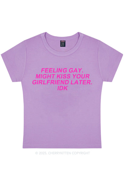 Kiss Your GF Later Pride Y2K Baby Tee Cherrykitten