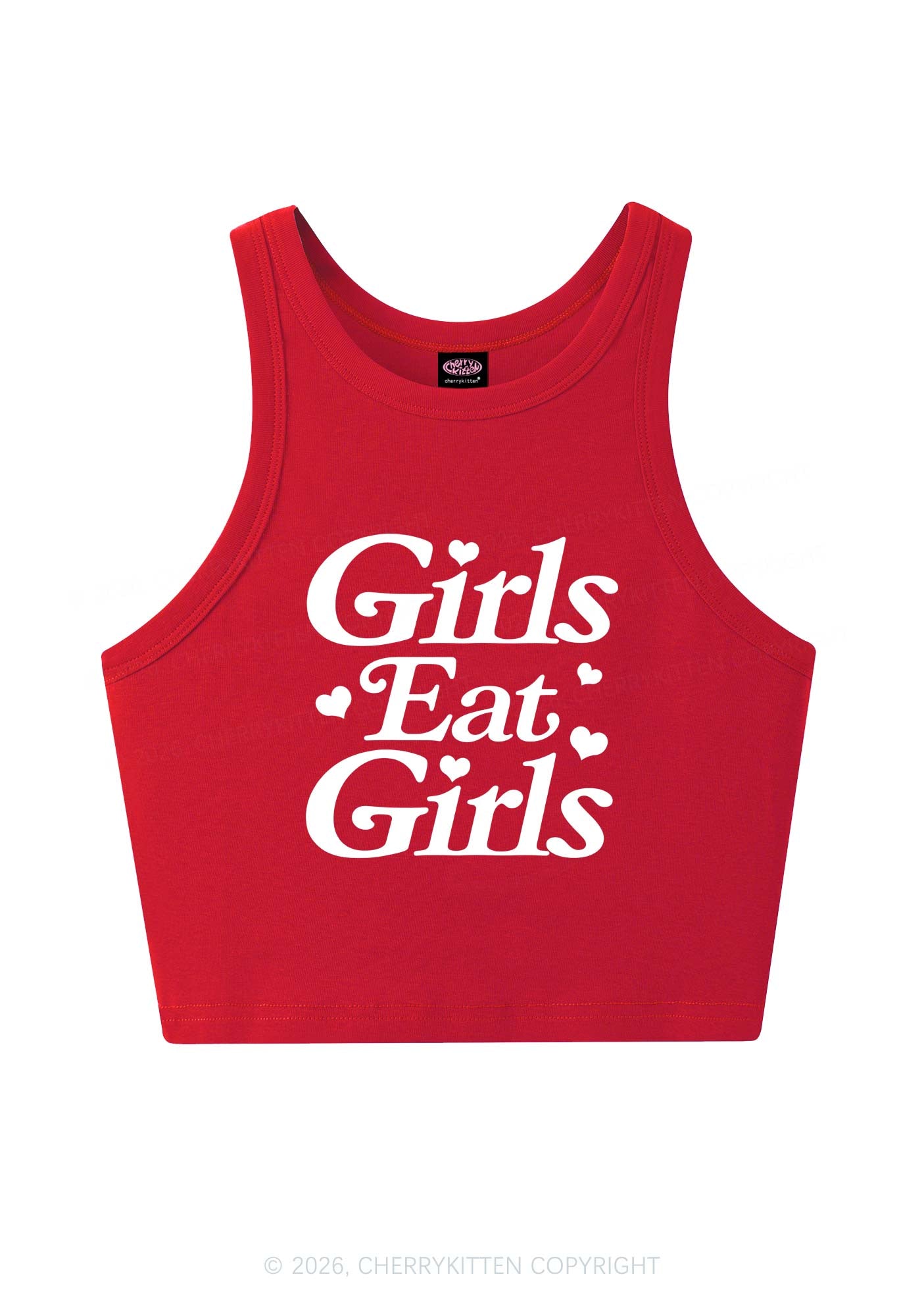 Girls Eat Girls Pride Y2K Crop Tank Top Cherrykitten