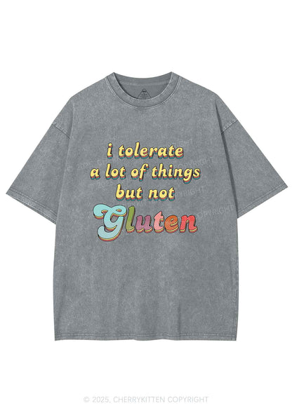 Tolerate Gluten Y2K Shirts Washed Tee Cherrykitten