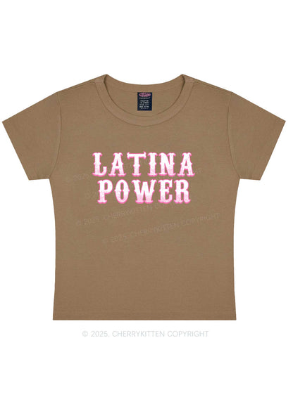 Latina Power Y2K Baby Tee Cherrykitten
