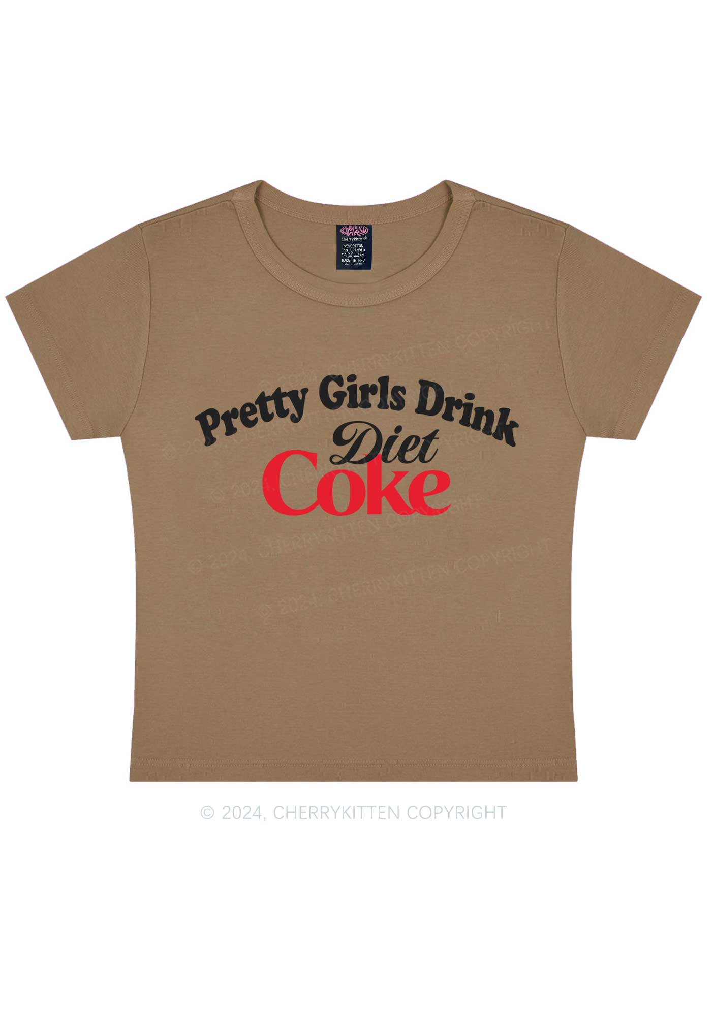 Pretty Girls Drink Diet Coke Y2K Baby Tee Cherrykitten