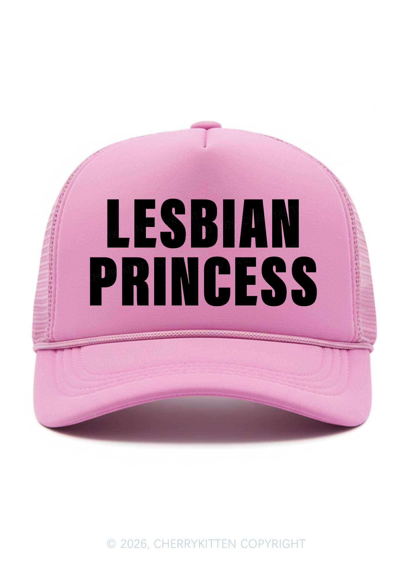 Lesbian Princess Pride Y2K Trucker Hat Cherrykitten