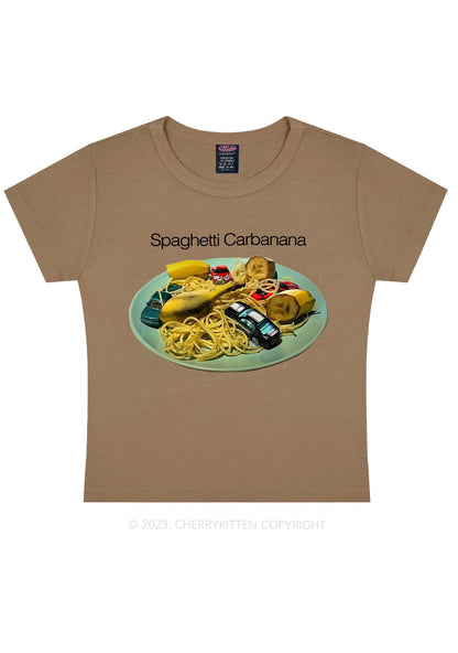 Spaghetti Carbanana Y2K Baby Tee Cherrykitten