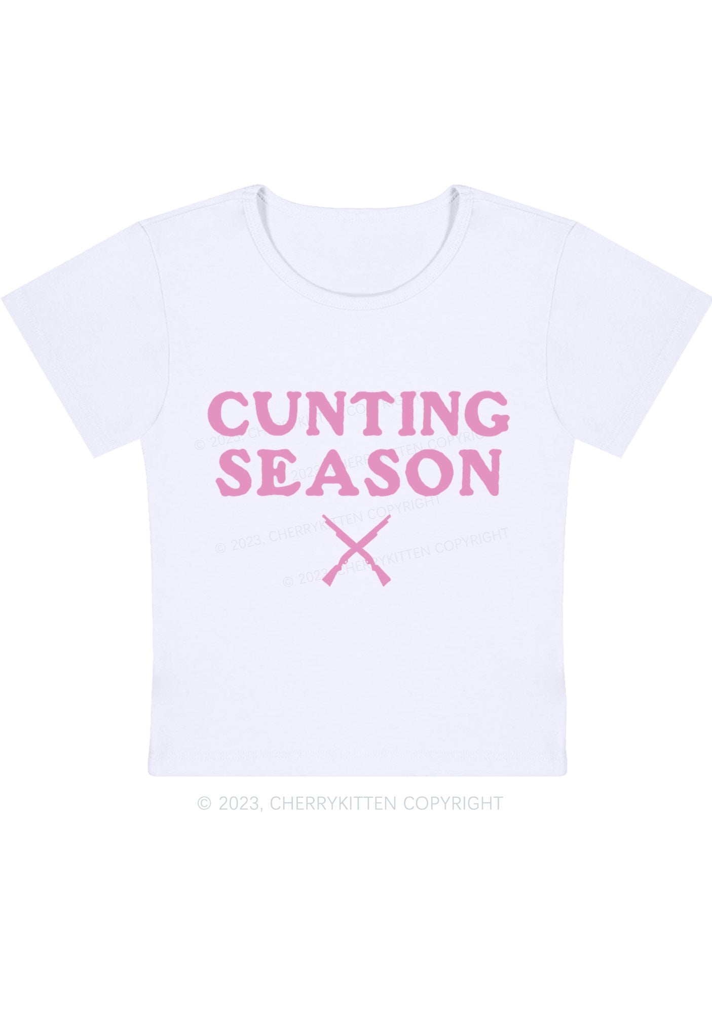 Cunting Season Y2K Baby Tee Cherrykitten